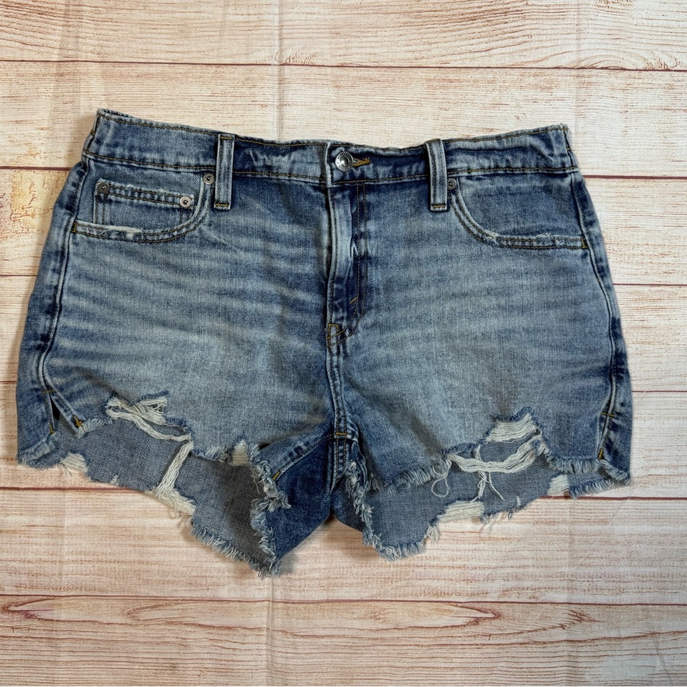 Aerie • Distressed Denim Women Shorts • Size Medium